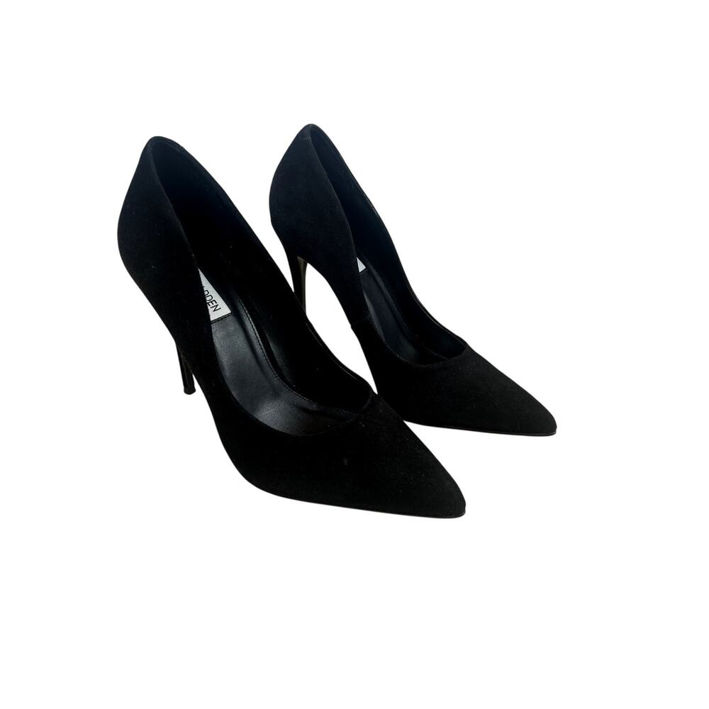 Steve Madden Black Suede Pointed Toe Pumps – Size 7